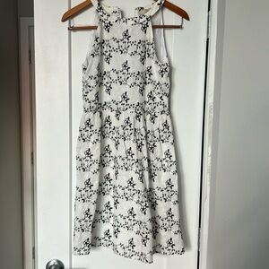 LOFT Dress, Black and White Pattern, Size XXS